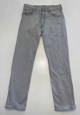 Men Levi's 501 '93 Straight 32x32 (Fit: 32x31) Gray Washed Denim Jeans Mid Rise